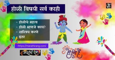Importance of Holi In Marathi